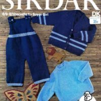 Sirdar 3197 - Baby's Sweater, Cardigan, or Cat Suit