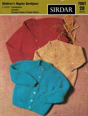 Sirdar 7007 - Children's Raglan Cardigans