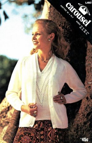 Carousel L493 - Halter Top and Cardigan