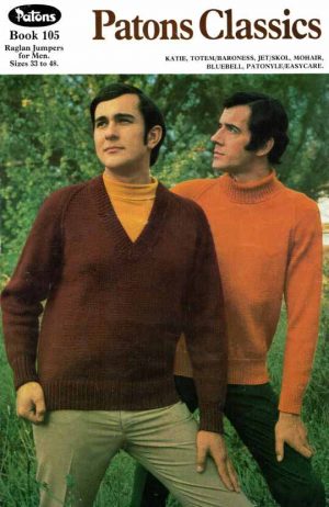 Patons 105 - Raglan Jumpers for Men - Image 7