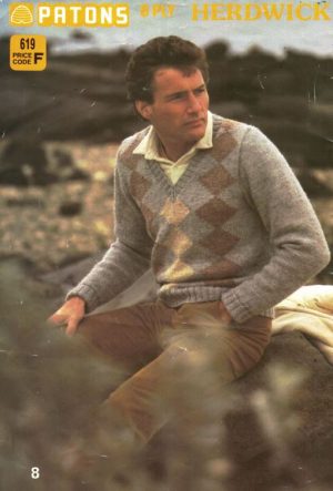 Patons 619 - Man's Knitting in Herdwick 8ply - Image 3