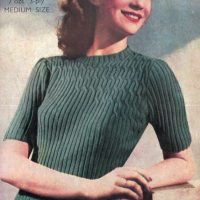 1940s Jumper with slanting yoke in cable-stitch from My Home