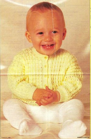 Baby's Cardigan from Woman's Day October 1991