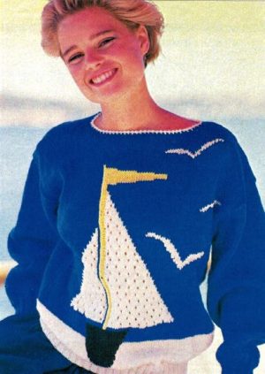 Designer Knitwear from the Woman's Day February 1985 - Image 2