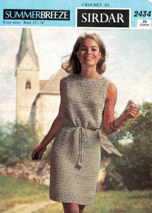 Sirdar 2434 - Crochet dress from the 1960's