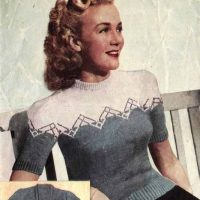 Two Colour Twin Set from Weldons Ladies' Journal