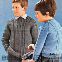 Bellmans 585 - Playtime Special - Childs Cabled Sweater