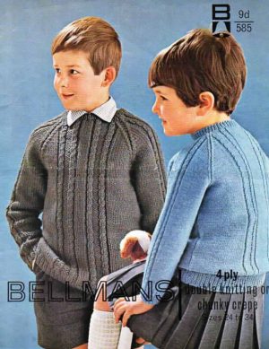Bellmans 585 - Playtime Special - Childs Cabled Sweater