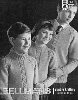 Bellmans 617 - Cable 3 - Children's Sweaters
