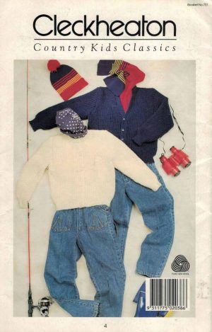 Cleckheaton 731 Country Kids Classics - gallery image - back cover - 4 Childs Fishermans Rib Cardigan
