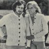 Patons 451 - Arans in jet - gallery image - 3 lady man cardigan