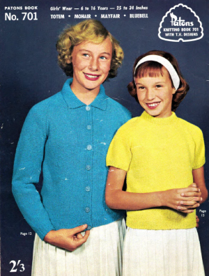Patons 701 - Girls wear 6 to 16 - gallery image - back cover