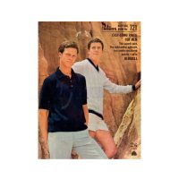Patons 721 easy-giong knits for men - front cover - shirt 7216 and jumper 7217