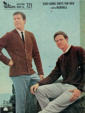 Patons 721 easy-going knits for men - gallery image - back cover - jacket 7214 and jumper 7215