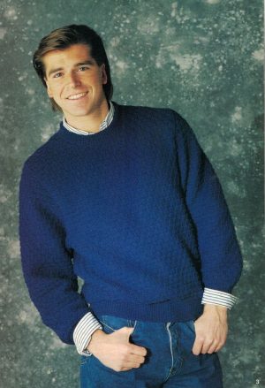 Patons 897 - Handknits for Men - gallery image - 2 Mans Sweater