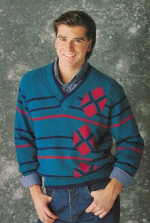 Patons 897 - Handknits for Men - gallery image - 3 Mans Sweater