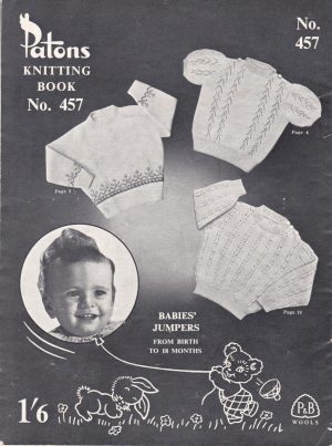 Patons KB 457 babies jumpers from birth to 18 months - gallery image - back cover