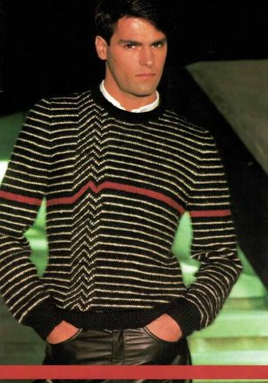 Crucci - 20 - gi - 4 pure wools crew neck striped jersey