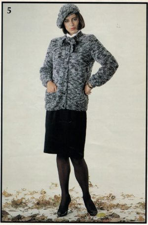 Patons 740 - Broadway - gi - 5 Ladys cardigan and beret