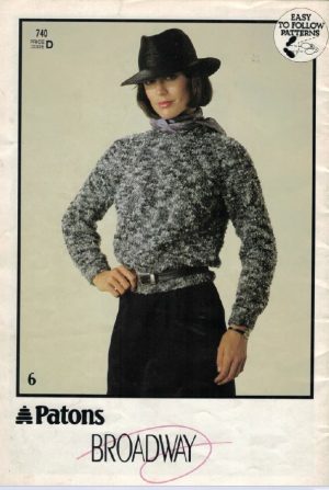 Patons 740 - Broadway - gi - 6 Ladys jumper - back cover