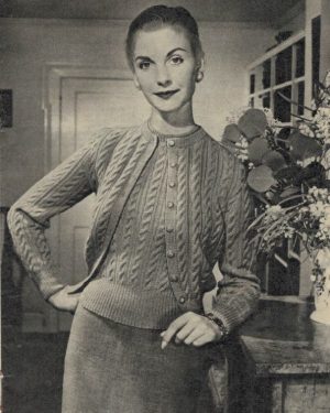 WW Home Knitting - gi - a charming twin set