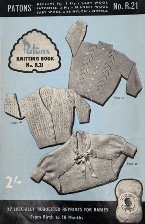 Patons Knitting Book R 21 - back cover