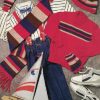 Patons 820 - Family Coordinates - Childs red striped set