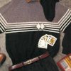 Patons 820 - Family Coordinates - Mans black white and chrcoal jumper and matching socks
