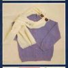 Patons Classic Collection No 53 - 3 and 4 raglan sleeved cardigan with 3 neckline variations 1