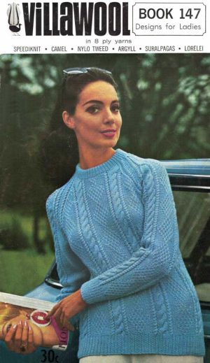 Villawool Book 147 - Designs for Ladies - front cover - 1 sweater