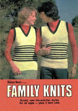 WW Family Knits 260674 - front cover - sleeveless striped vest