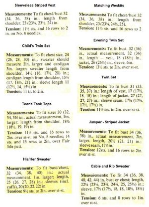 WW Family Knits 260674 - measurements