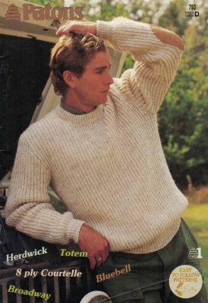 Patons 753 - a man for all seasons - front cover - 1 jumper