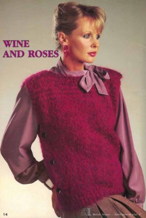 Patons 785 - the book of colours - 1 wine and roses vest