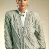 Patons 785 - the book of colours - 3 barely blue cardigan