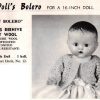 Patons C13 - Dolls Clothes - Party Bolero for 16 inch Doll