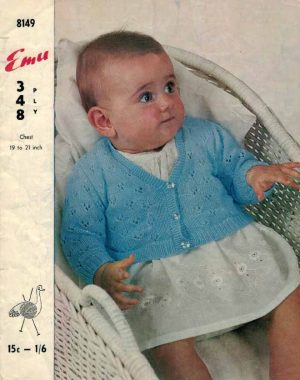 Emu 8149 - V neck cardigan for baby - front cover