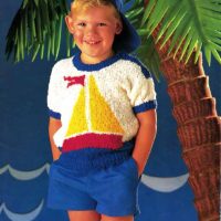Cleckheaton 665 - Toddlers in Oasis 3 - front cover - 1 Toddlers Boat Jumper