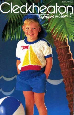 Cleckheaton 665 - Toddlers in Oasis 3 - front cover - 1 Toddlers Boat Jumper