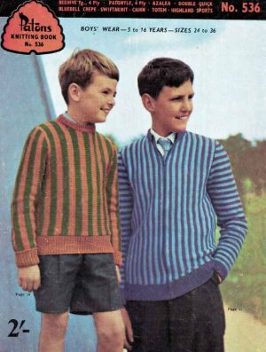 Patons 536 - Boys Wear 5 to 16 - gallery image - back cover