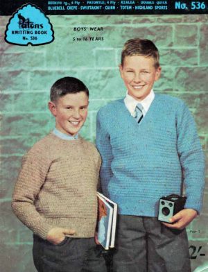 Patons 536 - Boys Wear 5 to 16 - product image - front cover