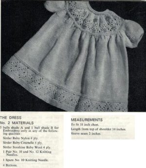 Sirdar 9920 - birthday baby book - dress and matching matinee coat
