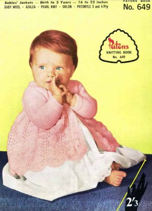 Patons 649 - Babies Jackets birth to 3 - front cover
