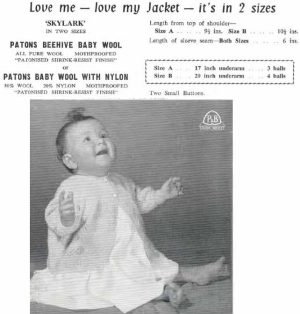 Patons 649 - Babies Jackets birth to 3 - gallery image - skylark