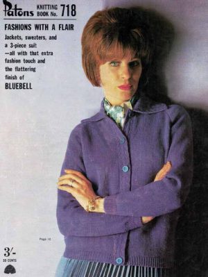 Patons 718 - Fashions with Flair - Jacket 7184 - back cover