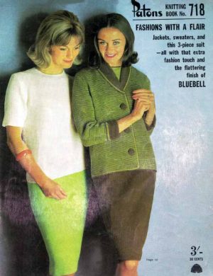 Patons 718 - Fashions with Flair - Three piece suite 7185 - front cover