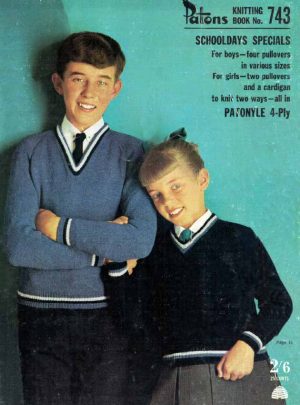 Patons 743 - School days specials - 7435 and 7436 front cover