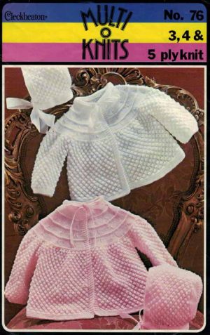 Cleckheaton 76 - Babys coat and bonnet - product image