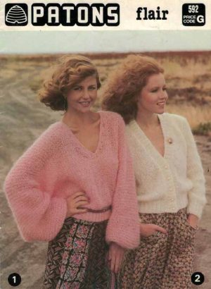 Patons 592 - Ladys Jumpers and Cardigans 1 and 2 - Front Cover - product image