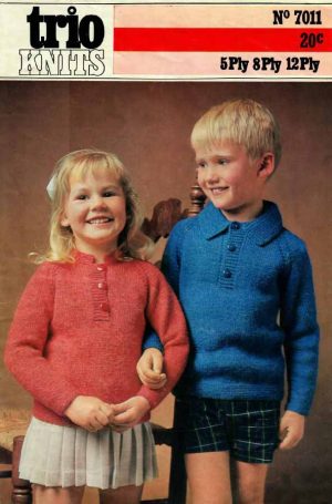 Trio Knits 7011 - Childs Sweater - product image - front cover